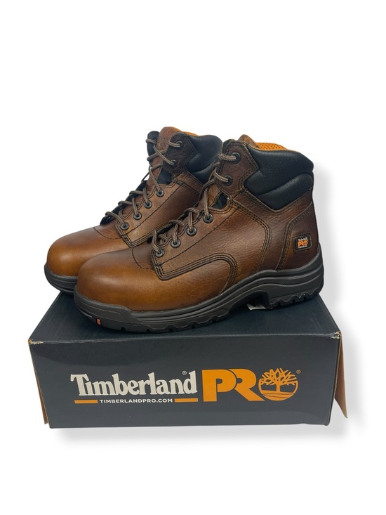 NEW men’s Timberland PRO titan composite toe Brown Leather Lace-Up Work Boots 8 main image 7